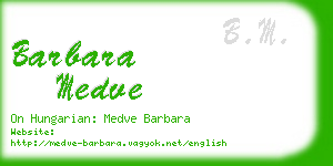 barbara medve business card